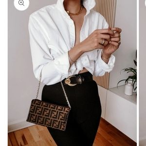 Authentic 80s fendi rework croaabody pouch on chain